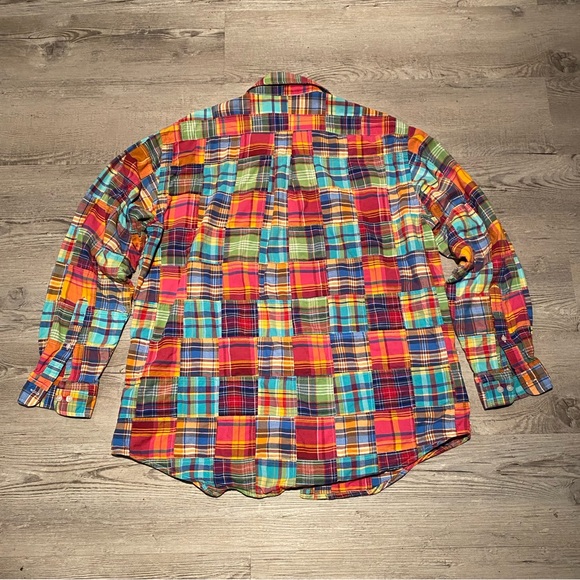Brooks Brothers Madras Long Sleeve Button Up Shirt Patchwork Men’s Size Large - Picture 4 of 4